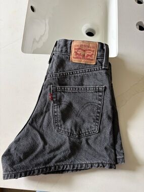 Levi's Black High-Waisted Denim Shorts